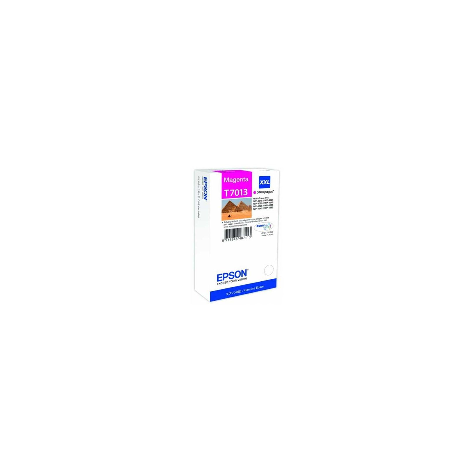 Epson T7013 Magenta Kırmızı 3.400 Sayfa Mürekkep Kartuş T70134010