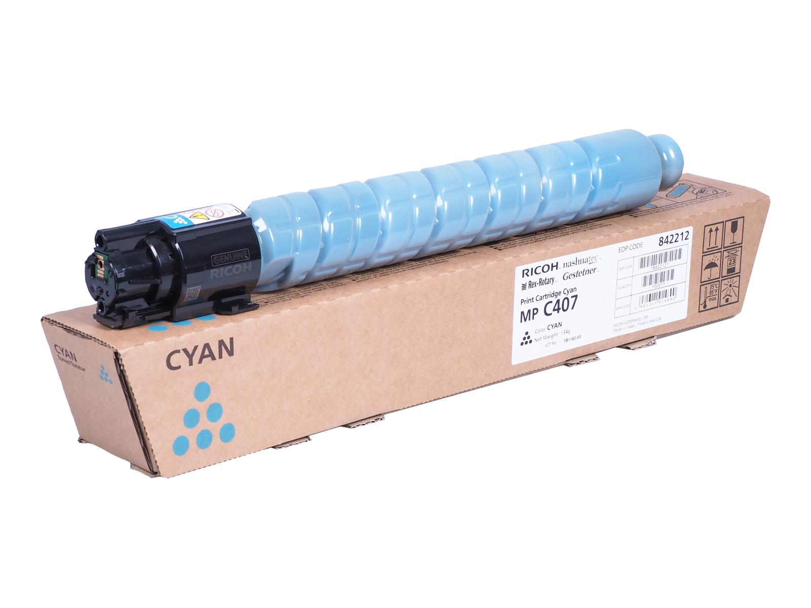 Ricoh MP C407 Cyan Mavi Orjinal Fotokopi Toneri MP C407spf 8.000 Sayfa