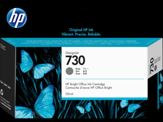 HP 730 Gray Gri 130 Ml Plotter Kartuşu P2V66A