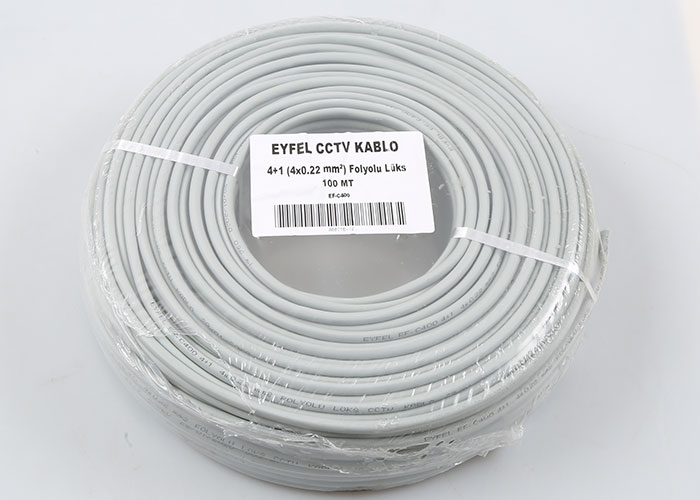 Eyfel EF-C400 4+1 2x0.22 Folyolu Lüks 100M CCTV Kablo