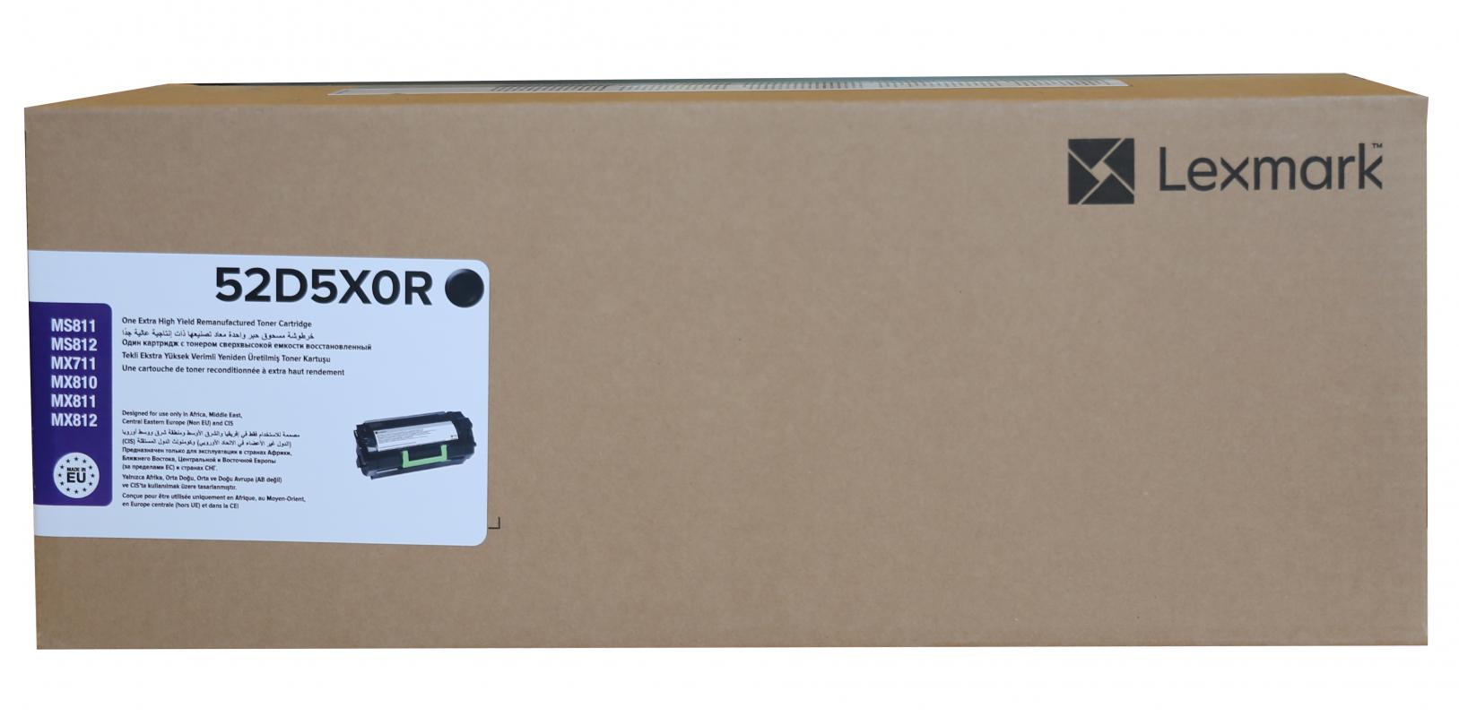 Lexmark 52D5X0R 45.000 Sayfa Black Siyah Toner MS711-811-812