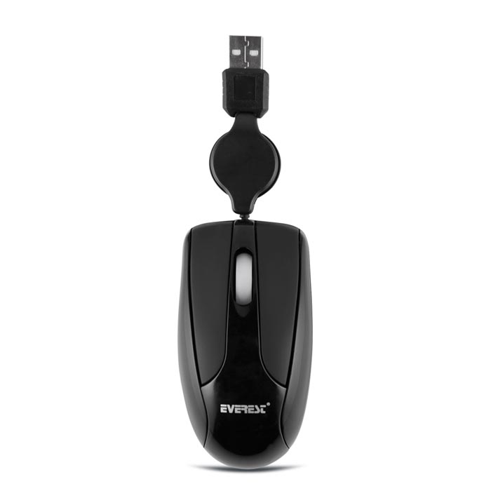 Everest SM-333 Usb Siyah Optik Makaralı Mini Mouse