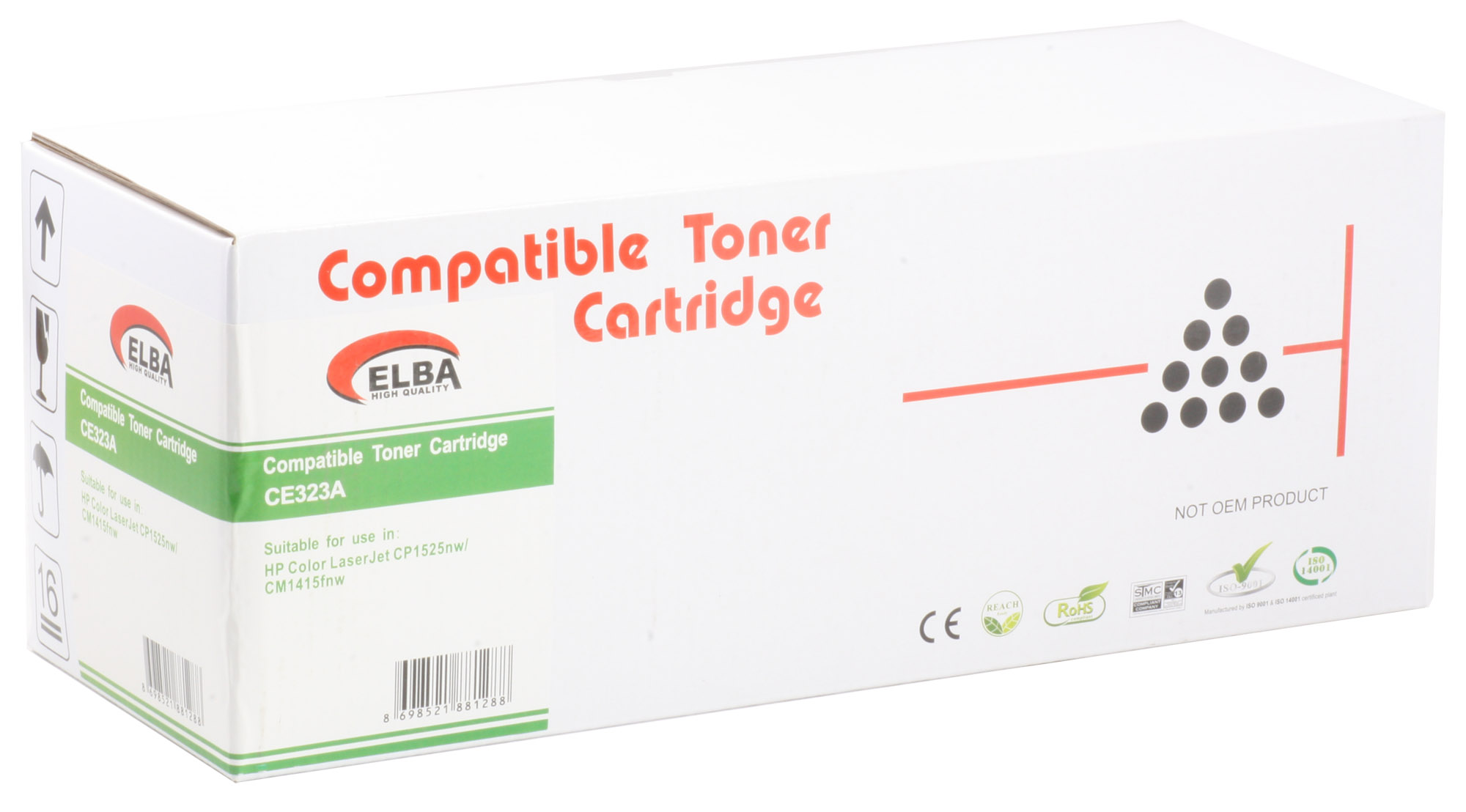 ELBA HP CM1415-CP1525 (128A) KIRMIZI TONER