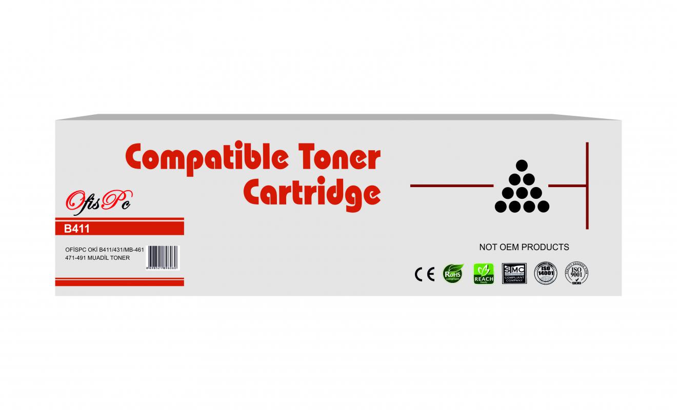 OfisPc Oki B411-431 MB461-471-491 Muadil Toner 44574705