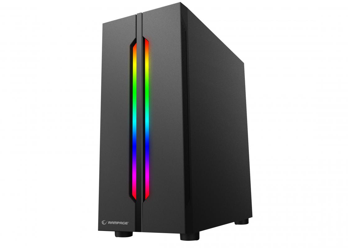 Rampage Spectra Tempered Glass Rainbow Fan Ve Ledli 1-Usb 3.0 + 2- Usb 2.0 Gaming Kasa