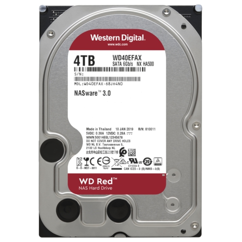 WD 4TB Red WD40EFAX 5400RPM 6GB-s SATA 3.5’’ NAS Disk Harddisk