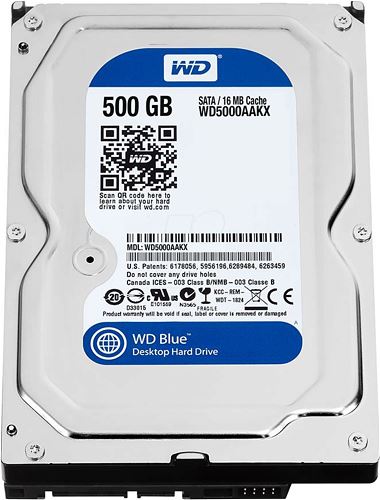 Wd 500GB 7200RPM 16 Cache PC 3.5 Sabit Disk (WD5000AAKX)