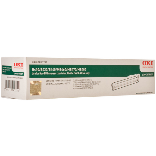 Oki B410-430-440 MB460-470-480 3500 Sayfa Black Siyah Toner 43979107