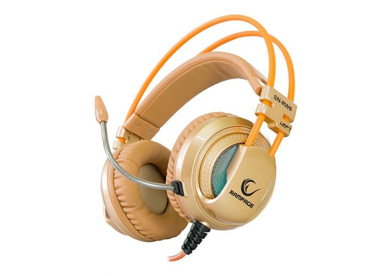 Snopy Rampage SN-RW6 Raptor 7.1surround Sound kulaklık Gümüş - Altın