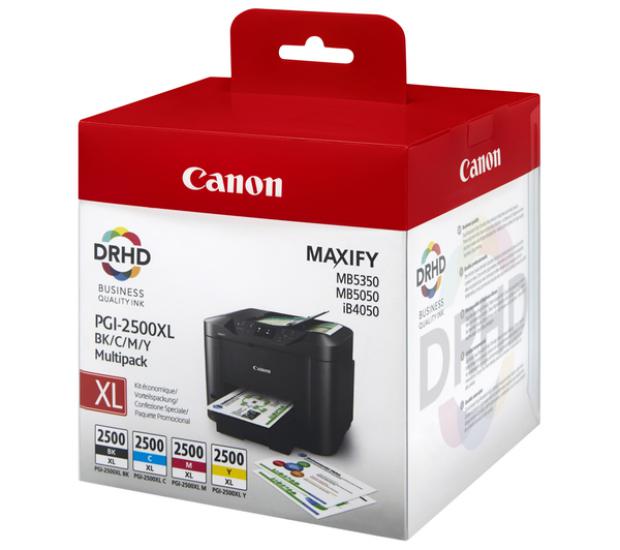 Canon PGI-2500XL Black-Cyan-Magenta-Yellow Siyah-Mavi-Kırmızı-Sarı Multipack 4’lü Mürekkep Kartuş