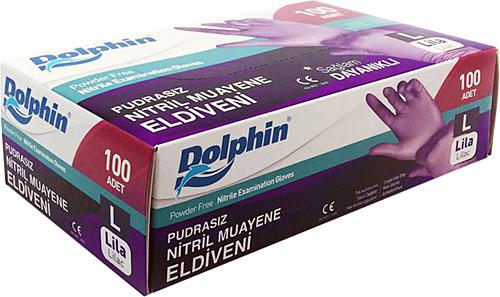 Dolphin lila (L) Nitril Eldiven Pudrasız