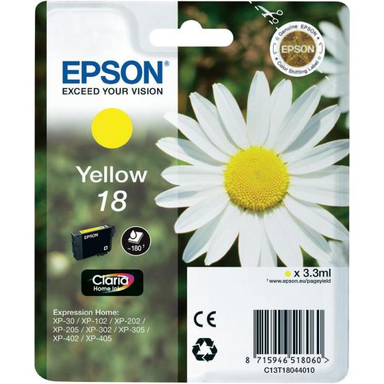Epson 18 Yellow Sarı Mürekkep Kartuş T18044020