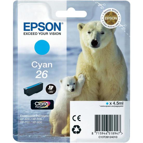 Epson 26 Cyan Mavi Mürekkep Kartuş T26124020