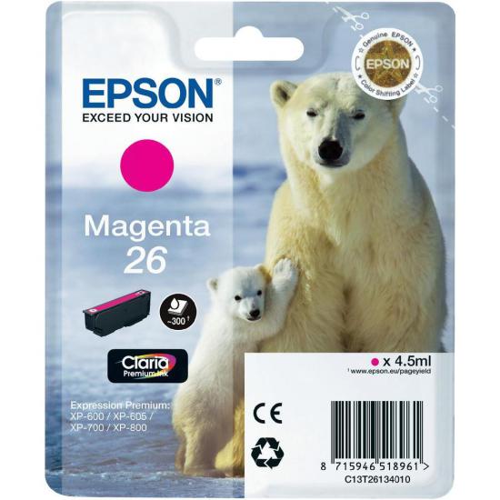 Epson 26 Magenta Kırmızı Mürekkep Kartuş T26134020
