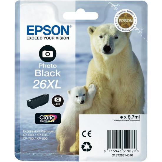 Epson 26XL Photo Black Foto Siyah Mürekkep Kartuş T26314022