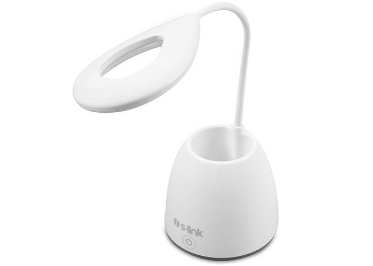 S-link SL-8715 Beyaz 19 LED Şarjlı 1200mAh Taşınabilir Masa Lambası