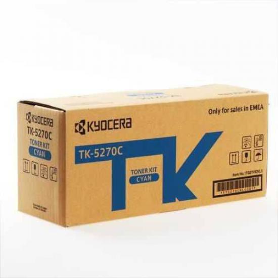 Kyocera TK-5270C Cyan Mavi Orjinal Fotokopi Toneri Ecosys M6230cdn-M6230cidn-M6630cdn 6.000 Sayfa