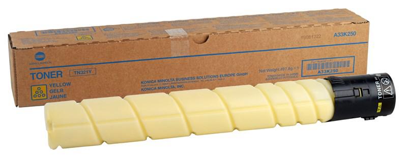 Konica Minolta TN-321Y Yellow Sarı Orjinal Fotokopi Toneri Bizhup C224-284-364 25.000 Sayfa