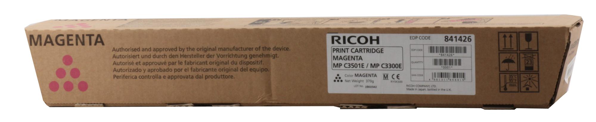 Ricoh MP C3300 Magenta Kırmızı Orjinal Fotokopi Toneri MP C2800-3001-3501 16.000 Sayfa