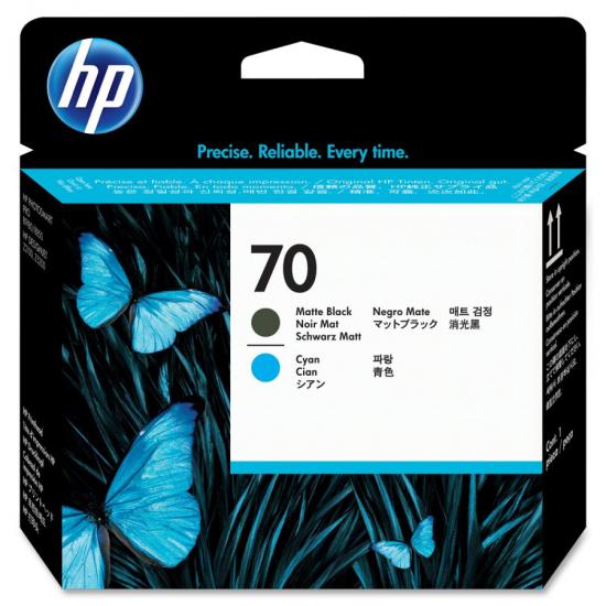 HP 70 Matte Black-Cyan Mat Siyah-Mavi Baskı Kafası C9404A