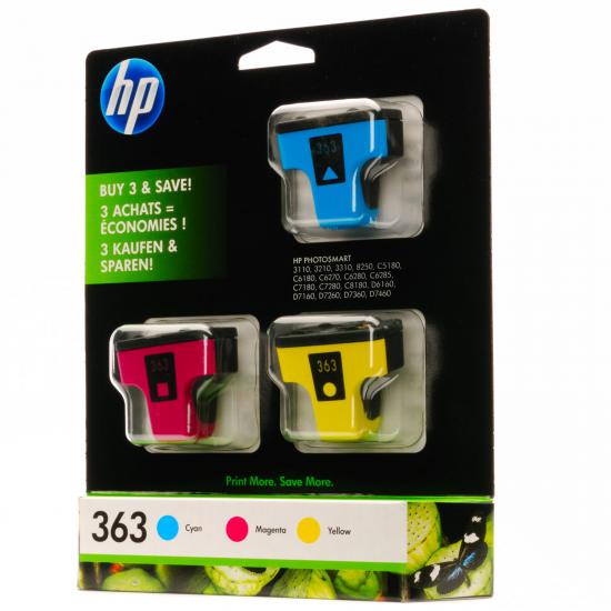 HP 363 3 Renk Multipack Cyan-Magenta-Yellow Mavi-Kırmızı-Sarı Kartuş CB333EE