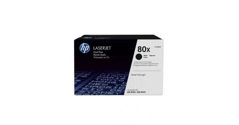 HP 80XF Black Siyah Çiftli Yüksek Kapasite 6.900 Sayfa Toner CF280XF