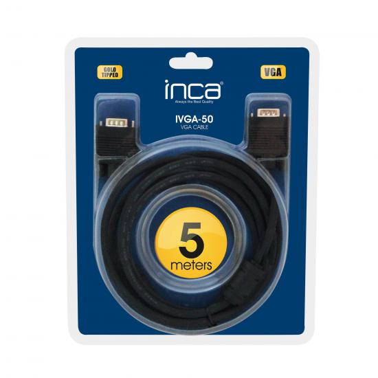 Inca IVGA-50 Vga 5MT Altın Uçlu Blister VGA Kablo