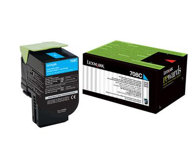 Lexmark 70C80C0 1.000 Sayfa Cyan Mavi Toner CS310-410-510 708C