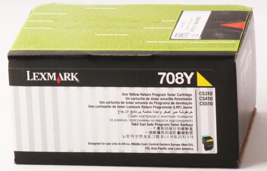 Lexmark 70C80Y0 1.000 Sayfa Yellow Sarı Toner CS310-410-510 708Y