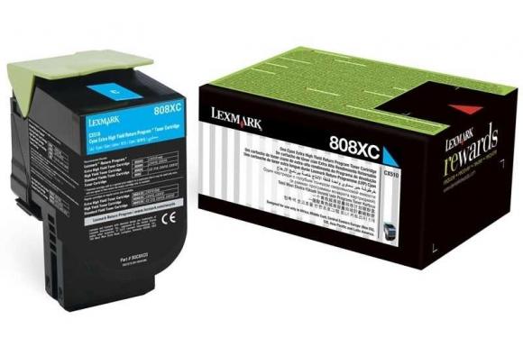 Lexmark 80C8XC0 4.000 Sayfa Cyan Mavi Toner CX510 808XC