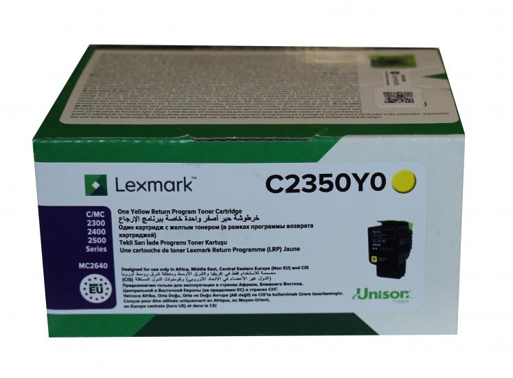 Lexmark C2350C0 1.000 Sayfa Yellow Sarı Toner C2325-2425-2535 MC2325-2425-2535-2640