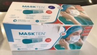Maskten Mavi 50li Lastik Halkalı 3 Telli Meltblown Maske