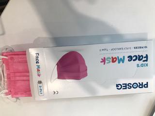 Wexta 10lu Çocuk Meltblown Filtreli 3 Katlı Telli Pembe Çocuk Maskesi
