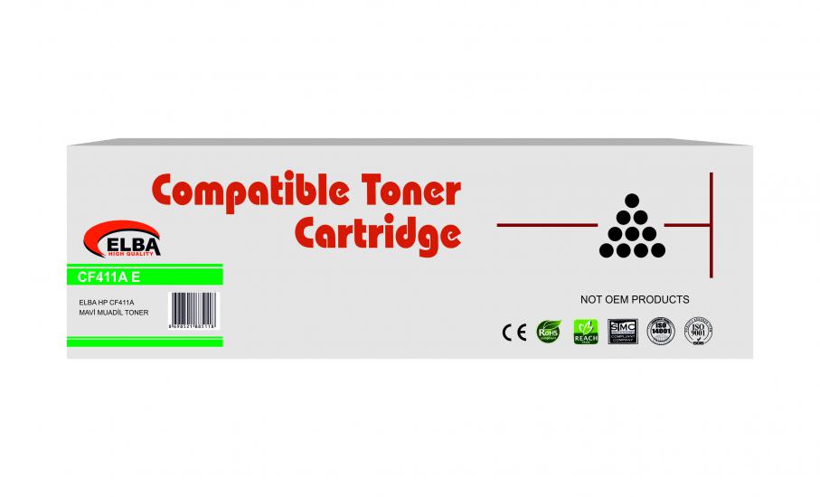 Elba HP CF411A Mavi Muadil Toner