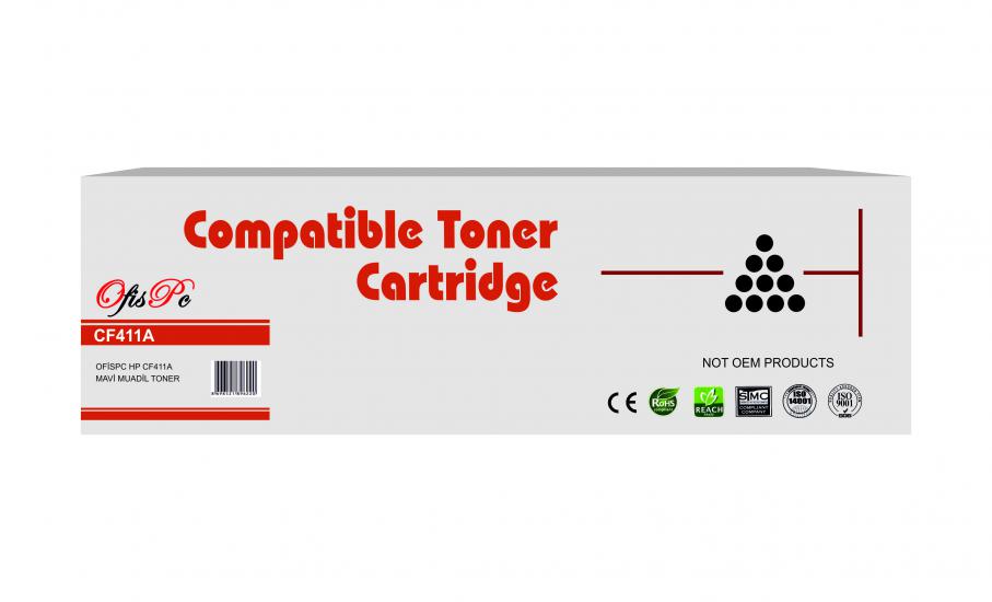 OfisPc HP CF411A Mavi Muadil Toner M452NW-M477-M377