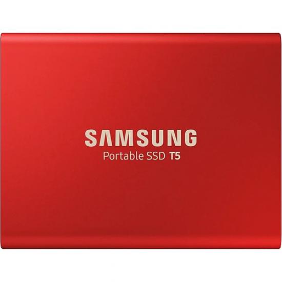 Samsung 1TB T5 USB 3.1 Okuma 540MB-Yazma 540MB MU-PA1T0R-WW - Kırmızı Taşınabilir Harici SSD