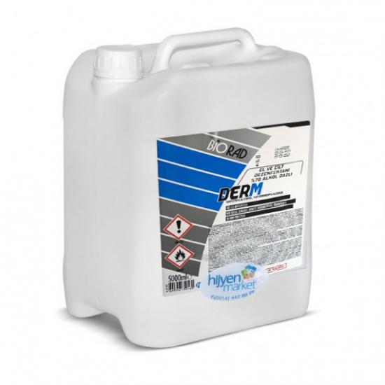 Derm Biorad 5lt El ve Cilt Dezenfektan  yüzde 70 Alkol Bazlı