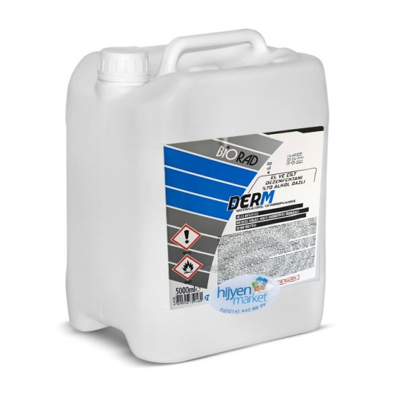 Derm Biorad 5lt El ve Cilt Dezenfektan  yüzde 70 Alkol Bazlı